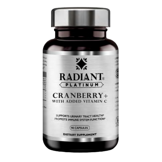 Radiant Platinum Cranberry with Vitamin C, Urinary Tract & Immune Support Supplement - 90 Capsules Radiant Platinum