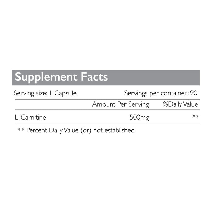 Radiant Platinum L-Carnitine 500mg, Fat Metabolism, Energy Booster & Weight Management Support - 90 Capsules Radiant Platinum