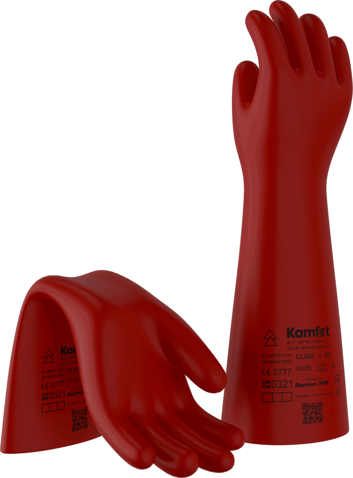 Raychem RPG Kamfet KL-F Class 4 Electrical Insulating Gloves – 36kV Arc Flash