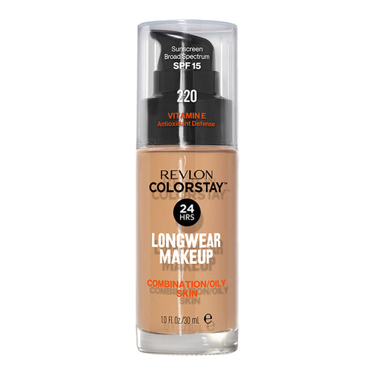 Revlon ColorStay Longwear Makeup Combination/Oily SPF15 30ml in shade 220 NATURAL BEIGE - matte, breathable foundation for up to 24H wear