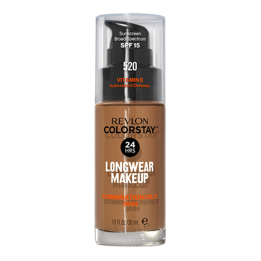 Revlon ColorStay Longwear Makeup Combination/Oily SPF15 30ml in shade 520 COCOA - matte, breathable foundation for up to 24H wear