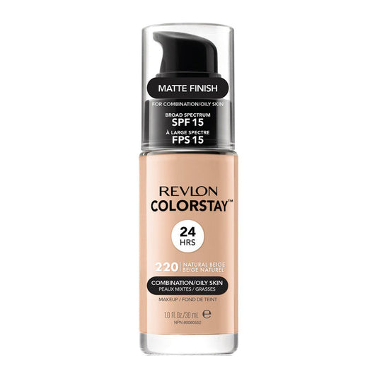 Revlon ColorStay Makeup for Combo/Oily Skin in 220 NATURAL BEIGE with SPF 15 and 24hr matte finish