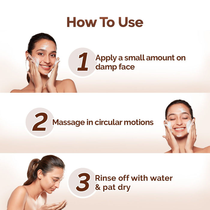 Rice face wash how to use directions