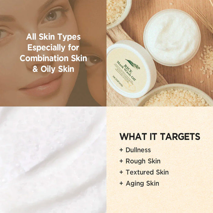 SKINFOOD Rice Mask Wash Off Nudie Glow Australia