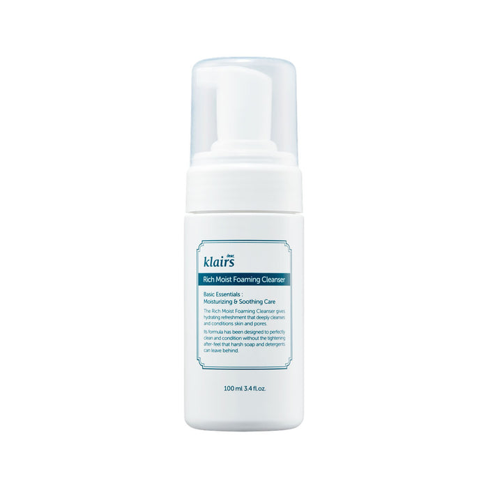 Nudie Glow Dear KLAIRS Rich Moist Foaming Cleanser Korean Beauty Skincare Australia