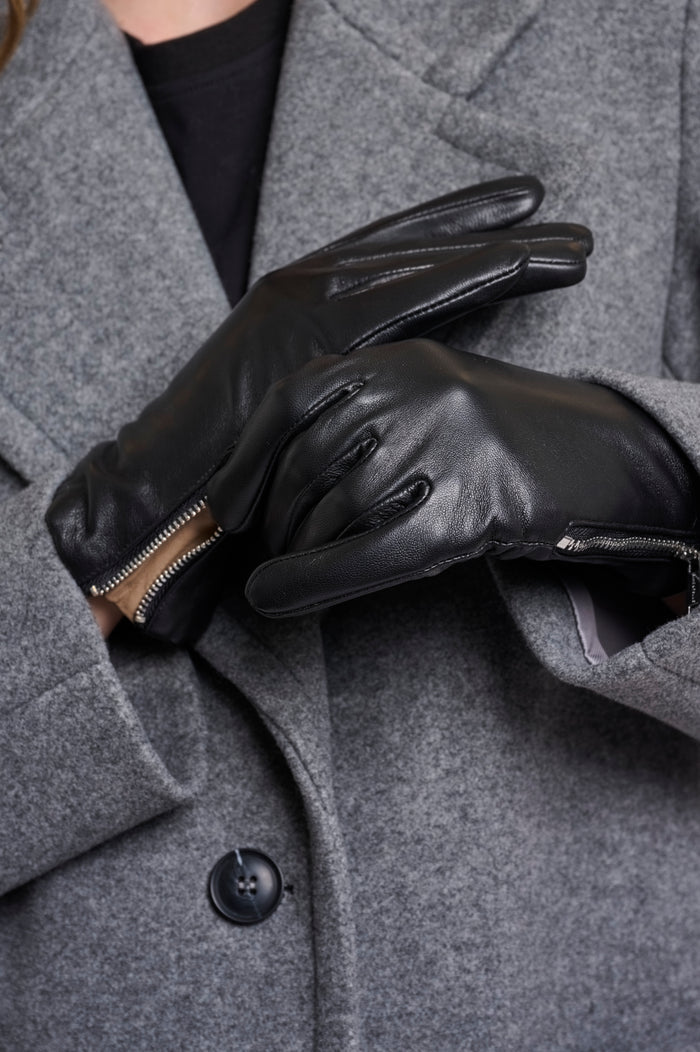 Rino & Pelle Giske Leather Gloves - Black