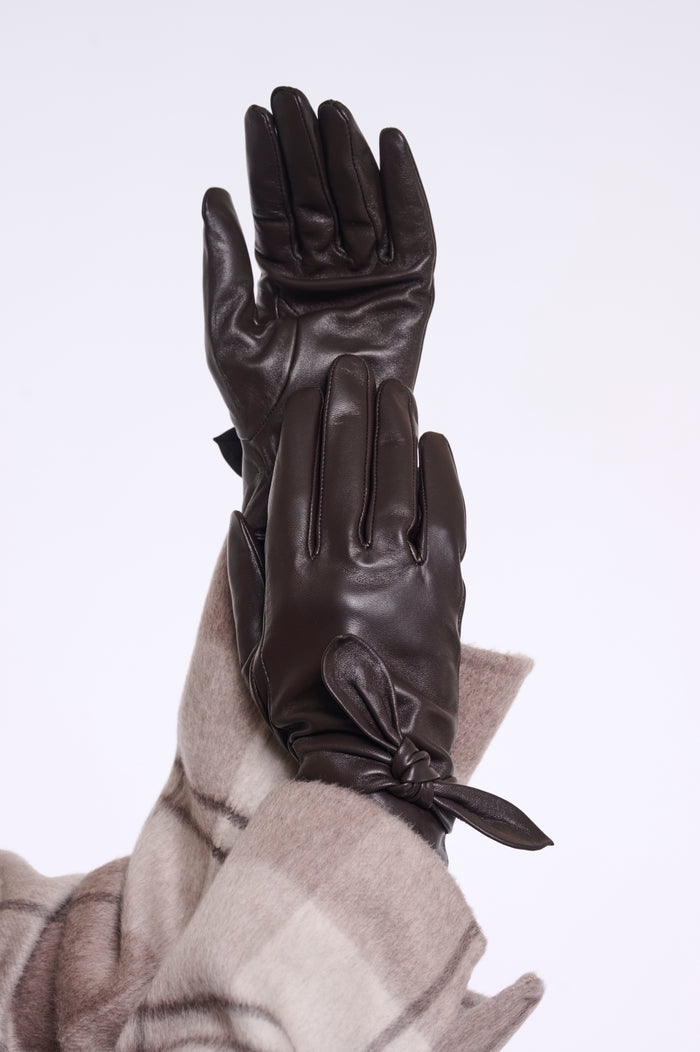 Rino & Pelle Semira Leather Gloves - Coffee Roast