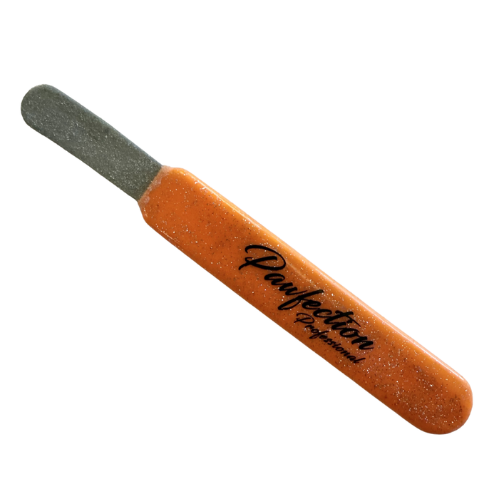 Round Curved Stripping File (FINE) w/ Orange Glitter Handle