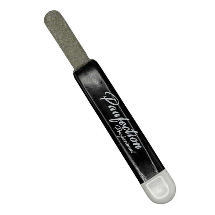 Round Straight Fine Stripping File w/ Black and White Handle
