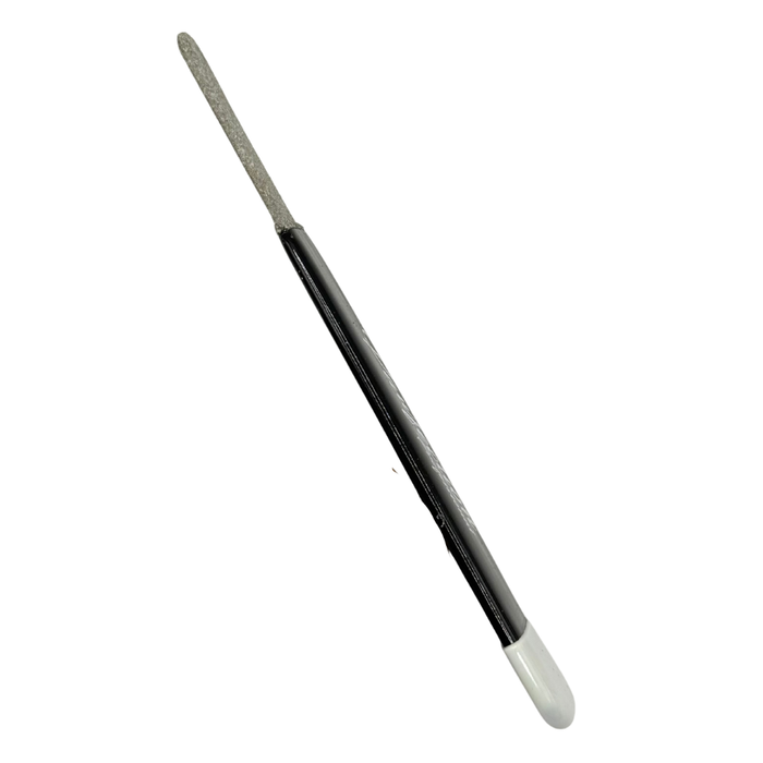 Round Straight Fine Stripping File w/ Black and White Handle