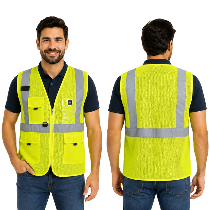 Safety Jacket MSRJ5 | Splendor Green Reflective Safety Jacket with 3M Reflective Tape