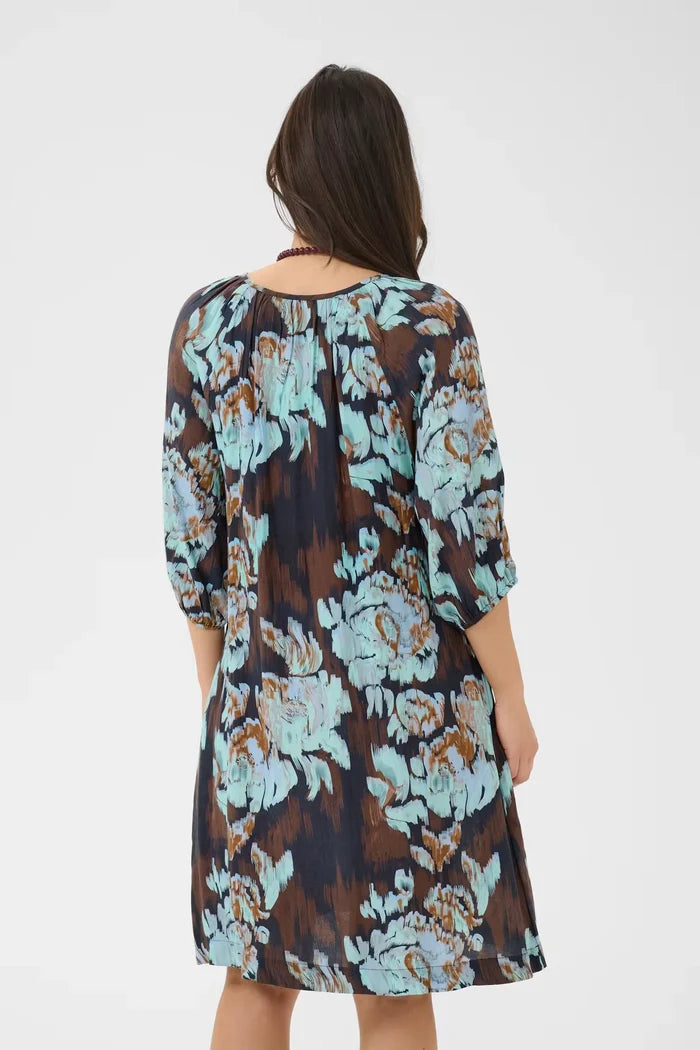 Saint Tropez Malika Short Dress - Night Sky Shaded Flower