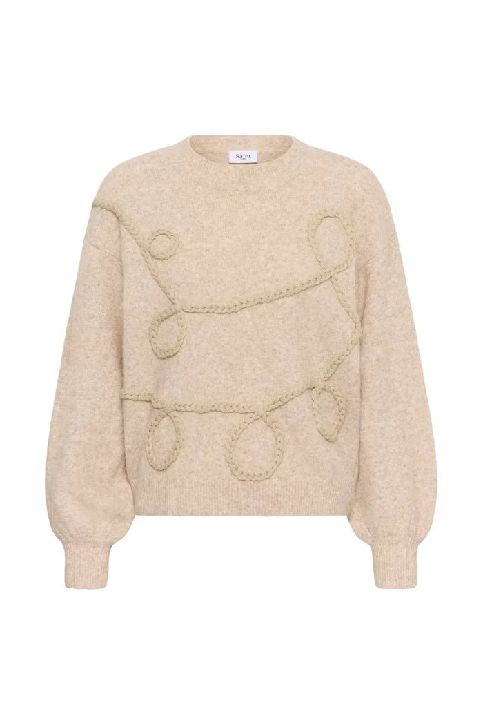 Saint Tropez Titia Pullover - Creme Melange
