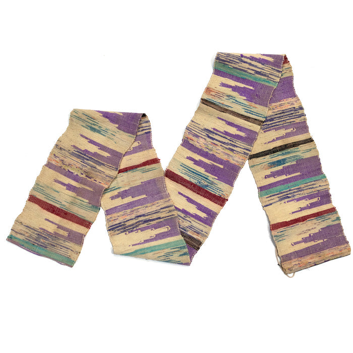 Sakiori Obi | Recycled Silk Upcycled Ragweave Belt