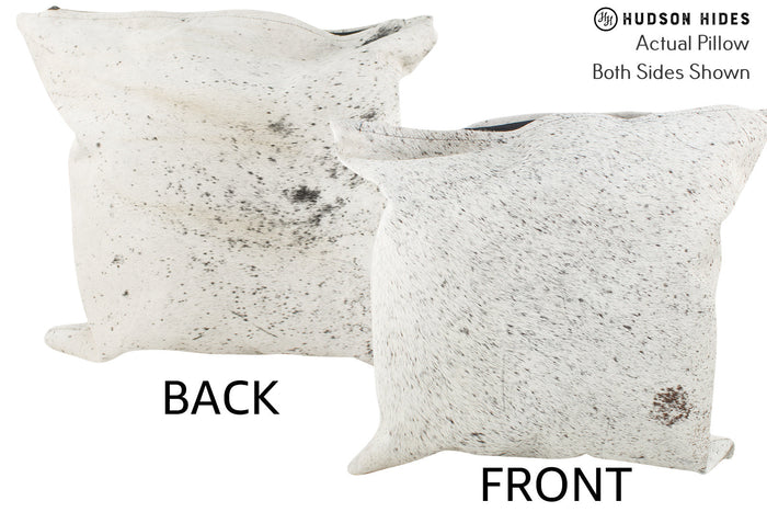 Salt and Pepper Black Cowhide Pillow #36193