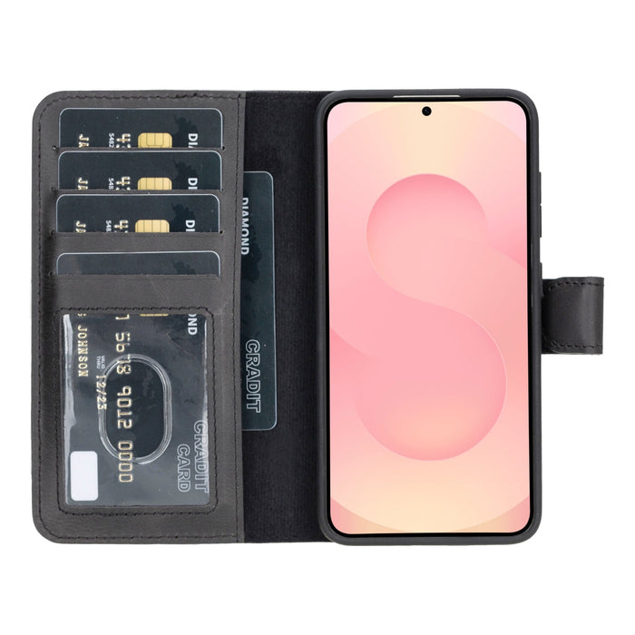 Samsung Galaxy S26 Plus Magnetic Detachable Leather Wallet Case by Hardiston - premium Samsung S - 26 Cases