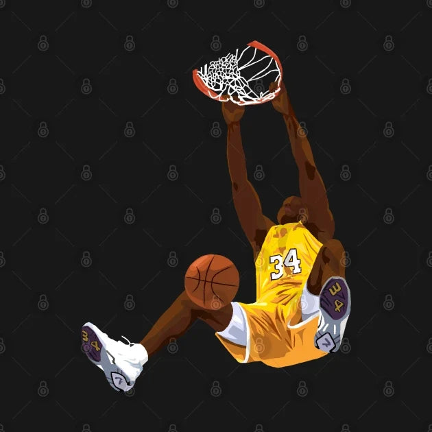Shaquille O'Neal Dunk Cartoon Hoodie
