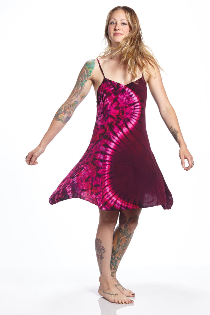 Short Spaghetti Strap Raspberry Yin