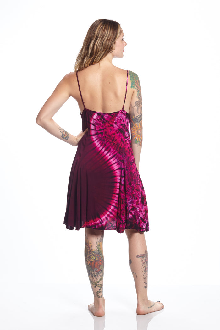 Short Spaghetti Strap Raspberry Yin