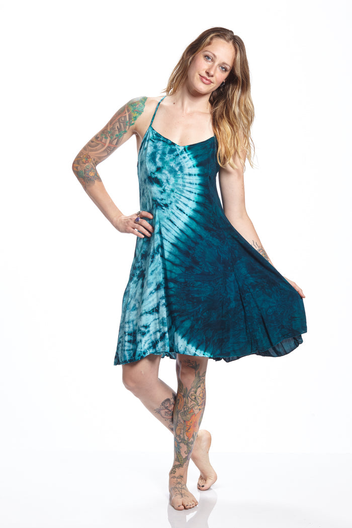 Short Spaghetti Strap Teal Yin