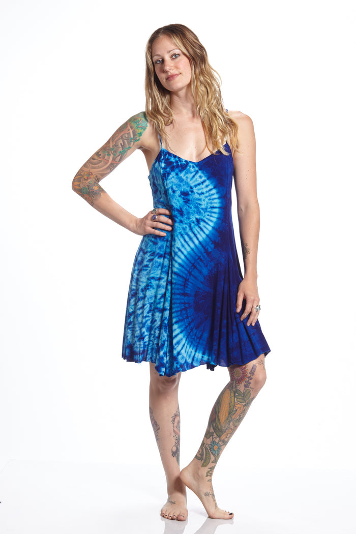 Short Spaghetti Strap Turquoise Yin