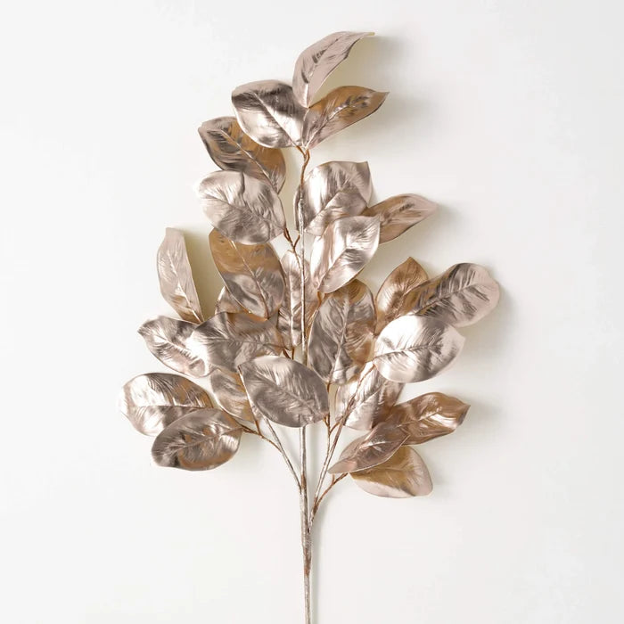 Silver Metallic Leaf Spray