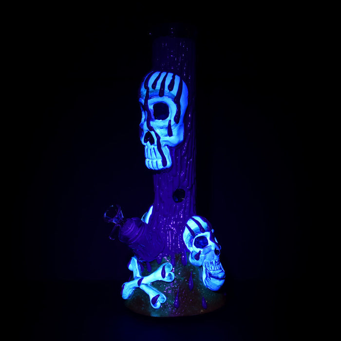 Skull & Bones 3D Painted Beaker Water Pipe