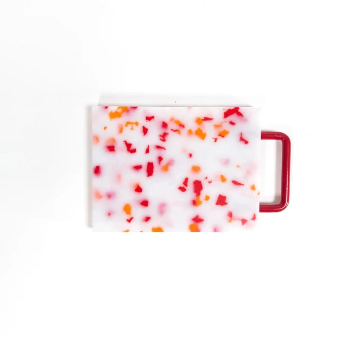 Small Red & White Cutting Board