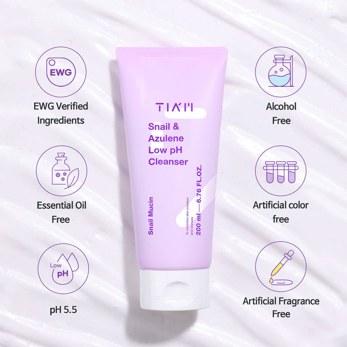 Tiam Snail & Azulene Low pH Cleanser Nudie Glow Australia