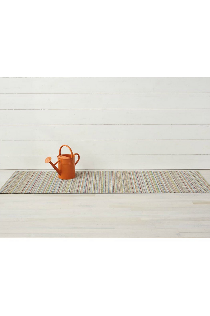 Soft Multi Skinny Stripe Shag Mat-Chilewich-ECOVIBE