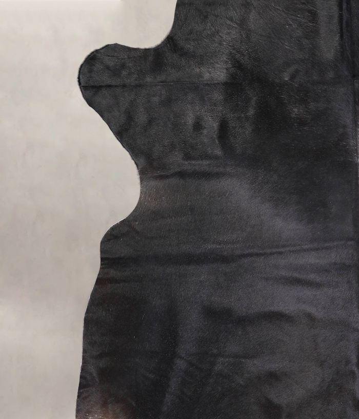 Solid Black Cowhide Rug #A25310