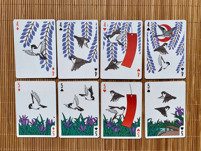 PlayingCardDecks.com-Sparrow Hanafuda Gilded Bicycle Playing Cards