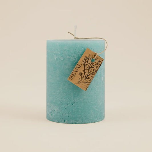St Eval Sea Moss & Driftwood Fragranced Pillar Candle - Precious Sparkle