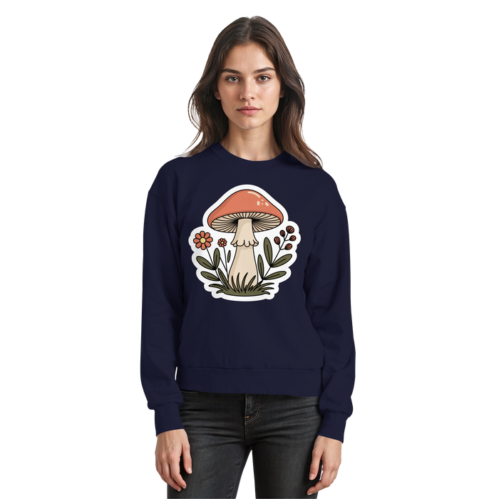 Arvenzo Still Roots navy sweatshirt with a front design, made of soft fabric, featuring a classic casual fit.