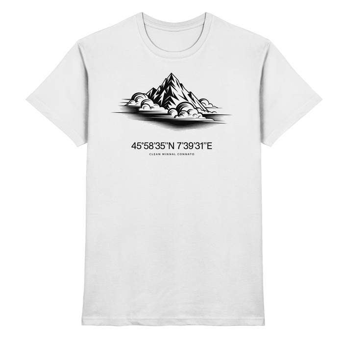 Front view of Arvenzo Summit Point unisex white shirt with a classic fit and clean design.