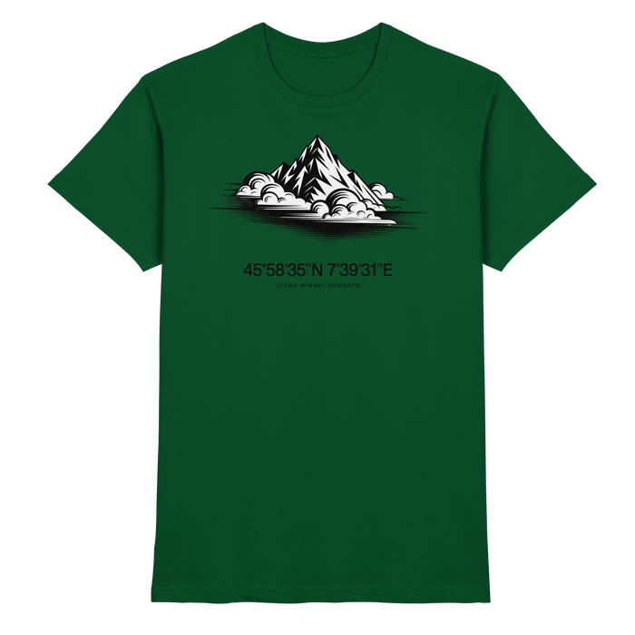 Arvenzo Summit Point unisex shirt in bottle green, front view showing classic fit and smooth fabric texture.