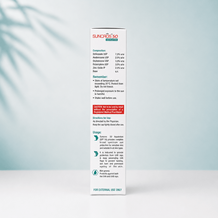 Suncros 50 Aqualotion SPF 50 Sunscreen - Cosmosentials