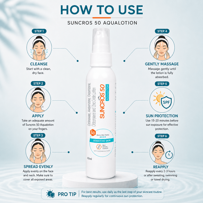 Suncros 50 Aqualotion SPF 50 Sunscreen - Cosmosentials