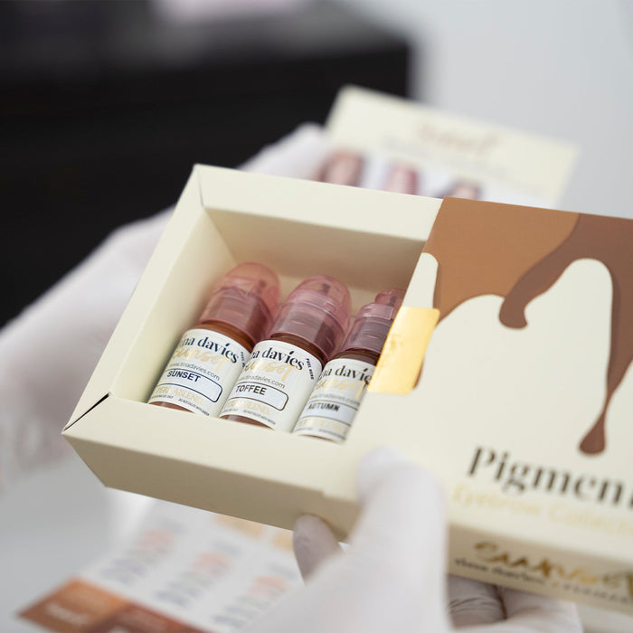 Tina Davies Professional x Perma Blend Sunset Brow Collection- Organic-based, Hybrid Eyebrow Pigments for Permanent Makeup