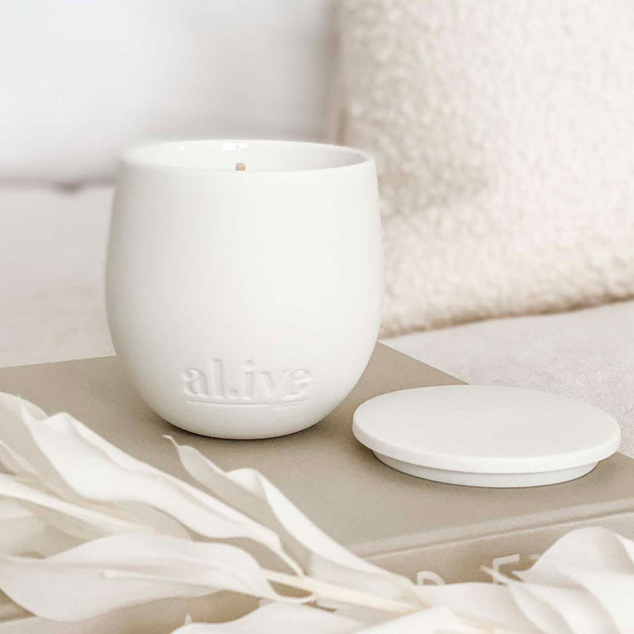 al.ive body Sweet Dewberry & Clove Soy Candle Nudie Glow Australia