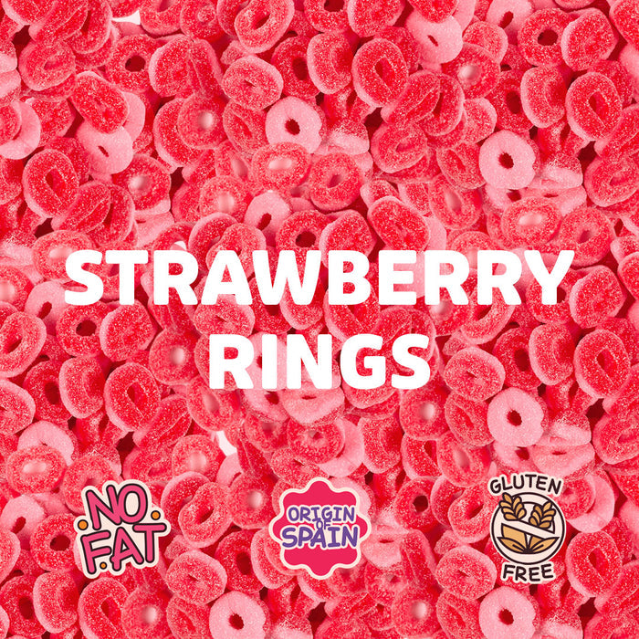 Sweetons Sour Strawberry Rings candy, Pack of 3 (50gm Each)