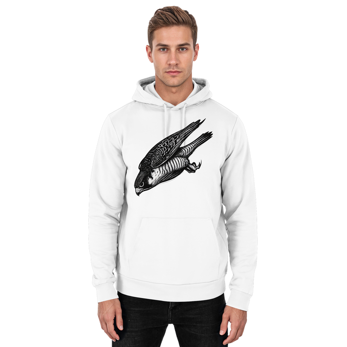 Unisex Arctic White Arvenzo Swift Dive Hoodie with front design, casual fit, and soft fabric for comfortable everyday wear