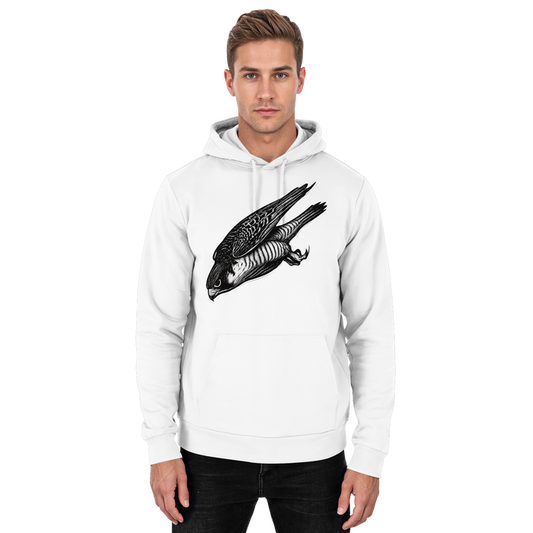 Unisex Arctic White Arvenzo Swift Dive Hoodie with front design, casual fit, and soft fabric for comfortable everyday wear