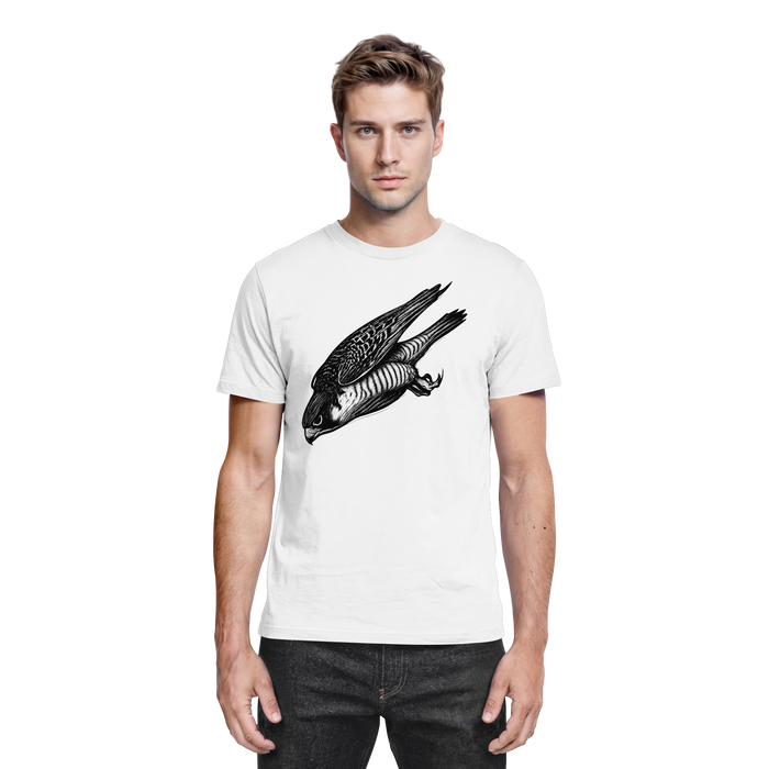 White Arvenzo Swift Dive unisex shirt front view, showcasing the sleek design and comfortable fit of the premium casual shirt.