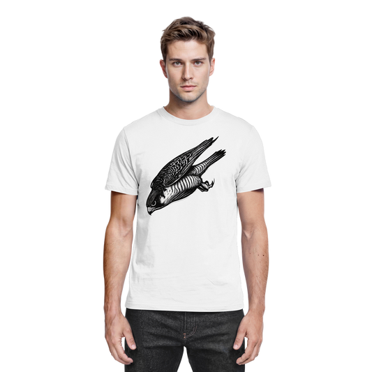 White Arvenzo Swift Dive unisex shirt front view, showcasing the sleek design and comfortable fit of the premium casual shirt.