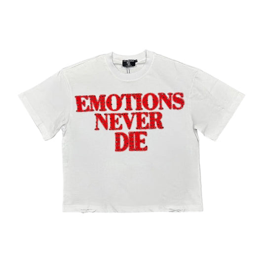 T-Shirt Mixed Emotion Red End Rhinestonee