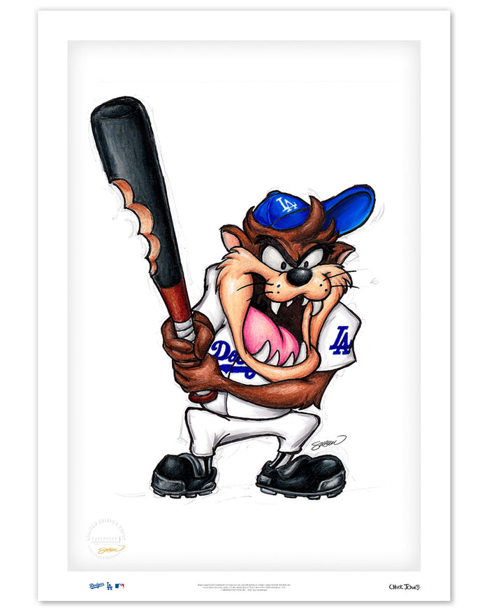 Taz On Deck x MLB Dodgers Limited Edition Art Print