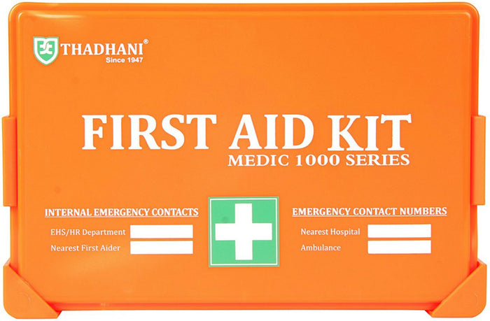 Thadhani Medic 1000 Series 10 Person First Aid Kit | Wall Mount Industrial Emergency Medical Kit