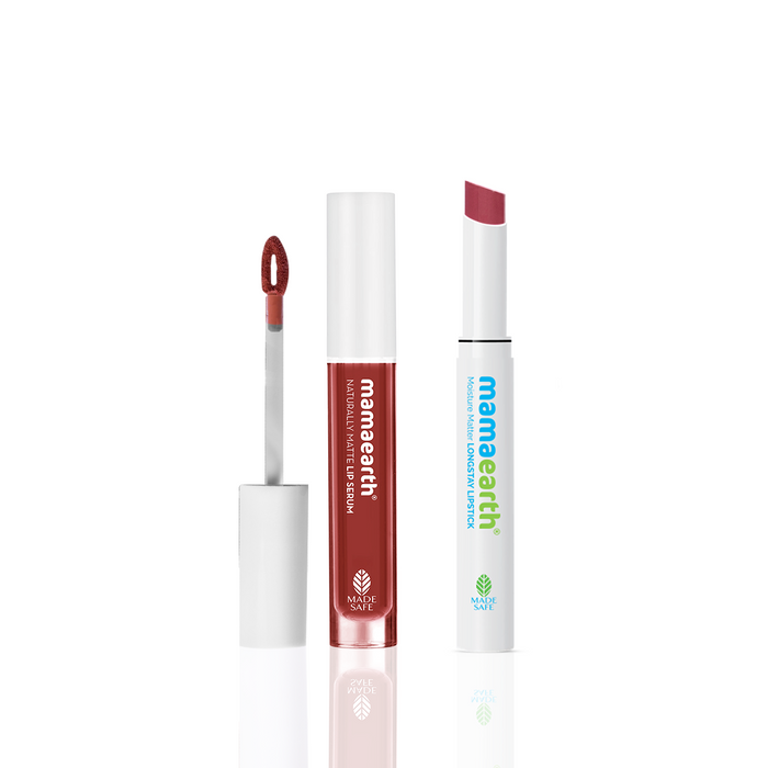 The Nude Edit Lipstick Combo - 3ml + 2gm