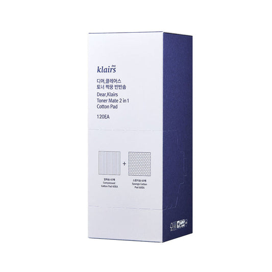 KLAIRS Toner Mate 2 in 1 Cotton Pad Nudie Glow Korean Skin Care Australia